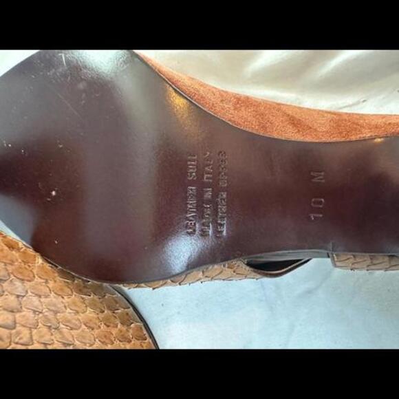 Vintage Petra Firenze Genuine Reptile Women's Pumps Size 10 Made in Italy - Picture 5 of 8